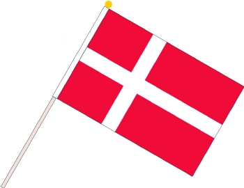 Danes waving flags